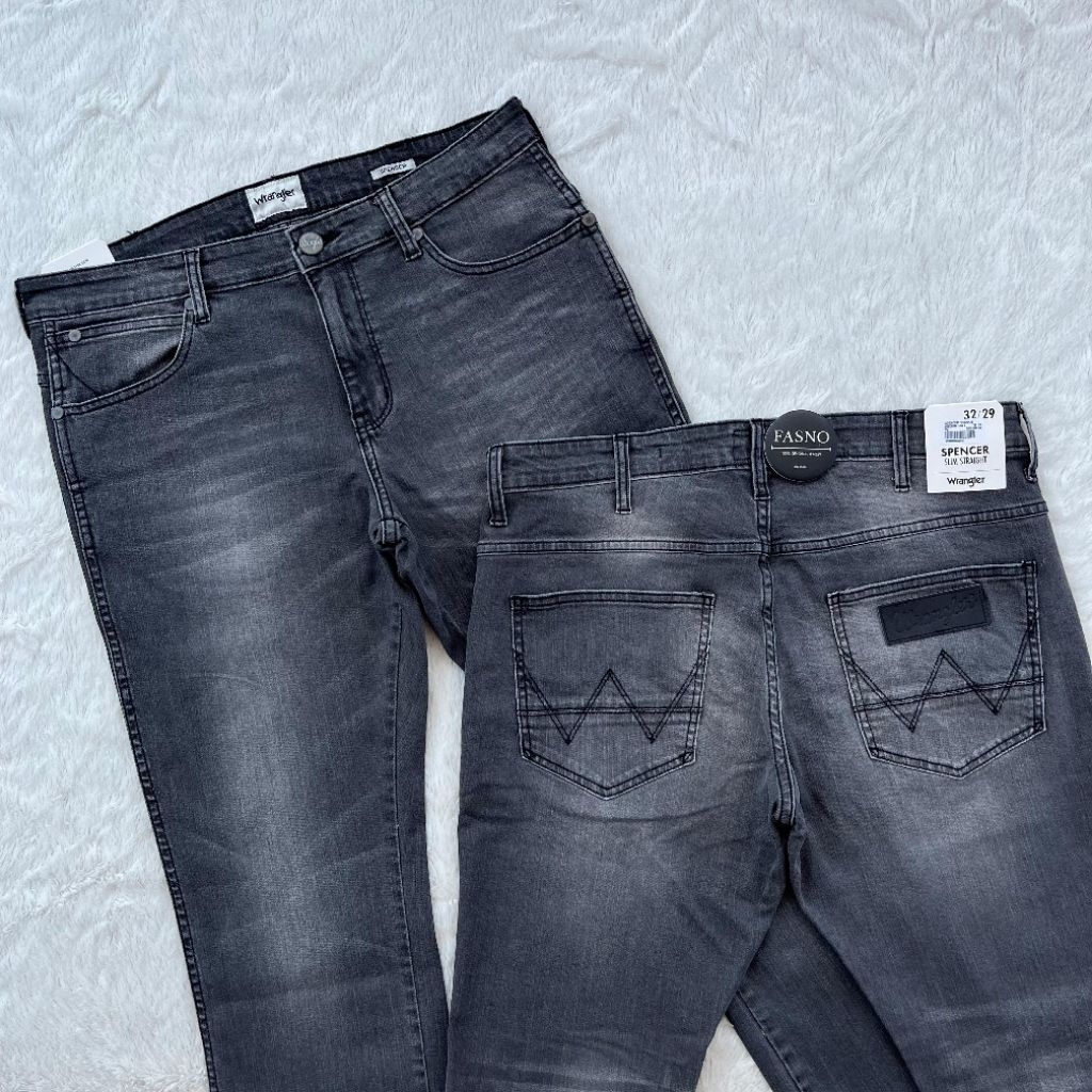 NEW & ORIGINAL Wrangler Spencer "STRETCH" Jeans,Medium GREY Wash  C05P25.
