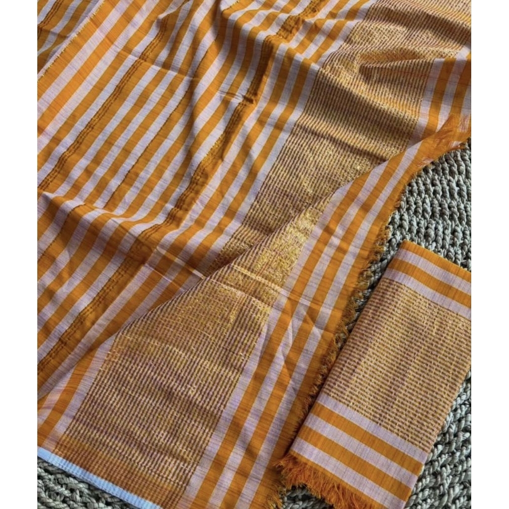 PROMO MURAH  KAIN TENUN ENDEK TUMPAL BENANG EMAS