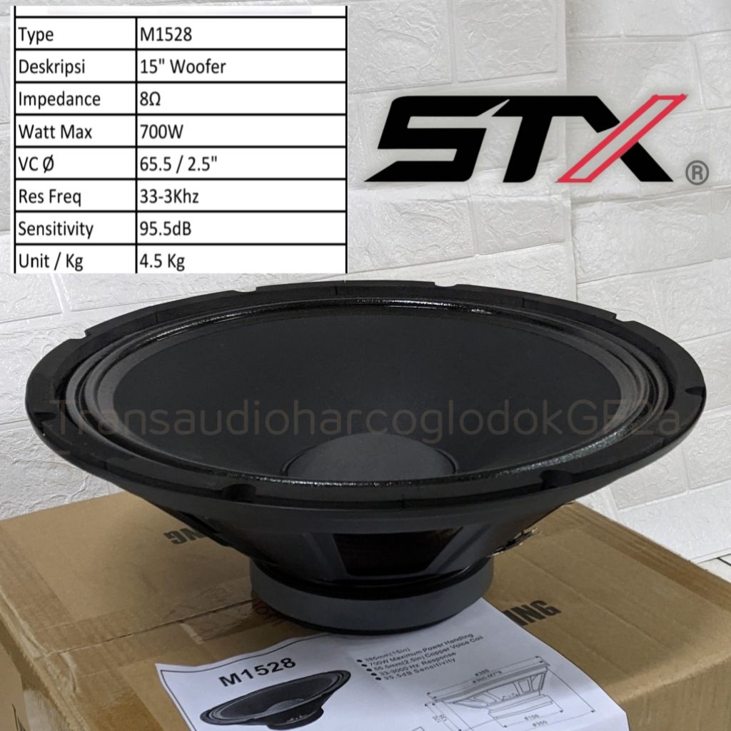 Komponen speaker STX m1528 speaker 15 in VC 2,5 inc 500 w harga perbuah
