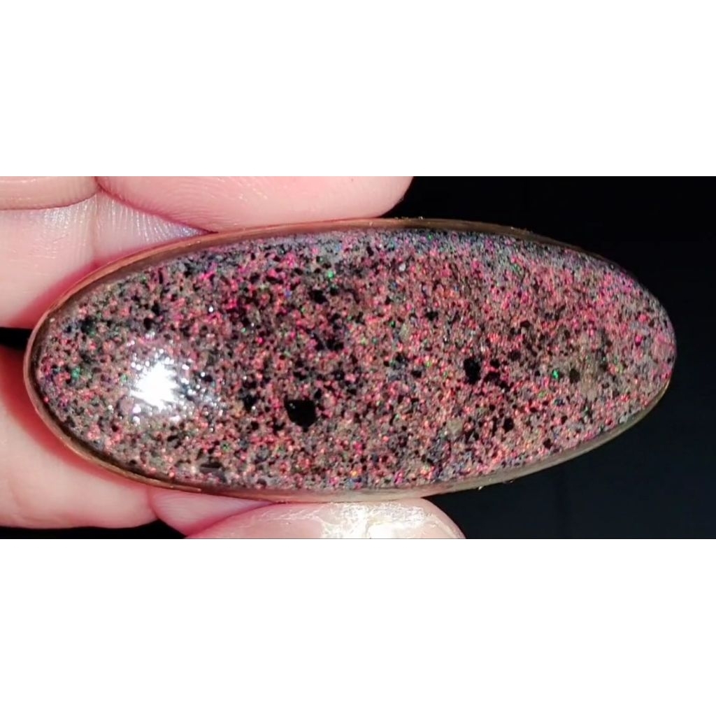 cincin black opal andamoka matrix natural asli alam Australia