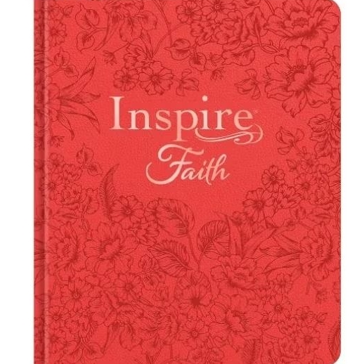 Inspire Faith Bible NLT (Hardcover Leatherlike, Coral Blooms, Filament Enabled): The Bible for Color