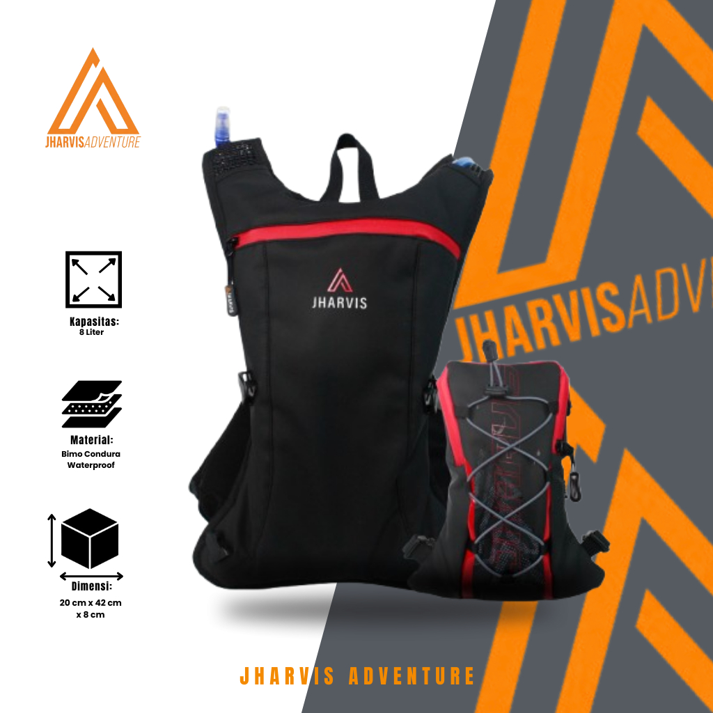 Hydration Pack, Tas Lari, Tas Hidrasi, Tas Sepeda, Jharvis, Ransel Mini, Air Minum, Trail Running Hi