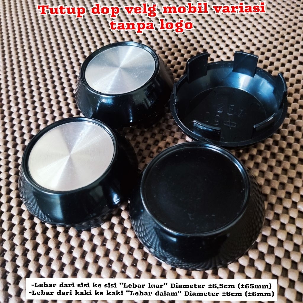 TUTUP DOP VELG CENTER VELG MOBIL VARIASI RACING TANPA LOGO DIAMETER LUAR ±6,5CM, UNTUK VELG RACING T