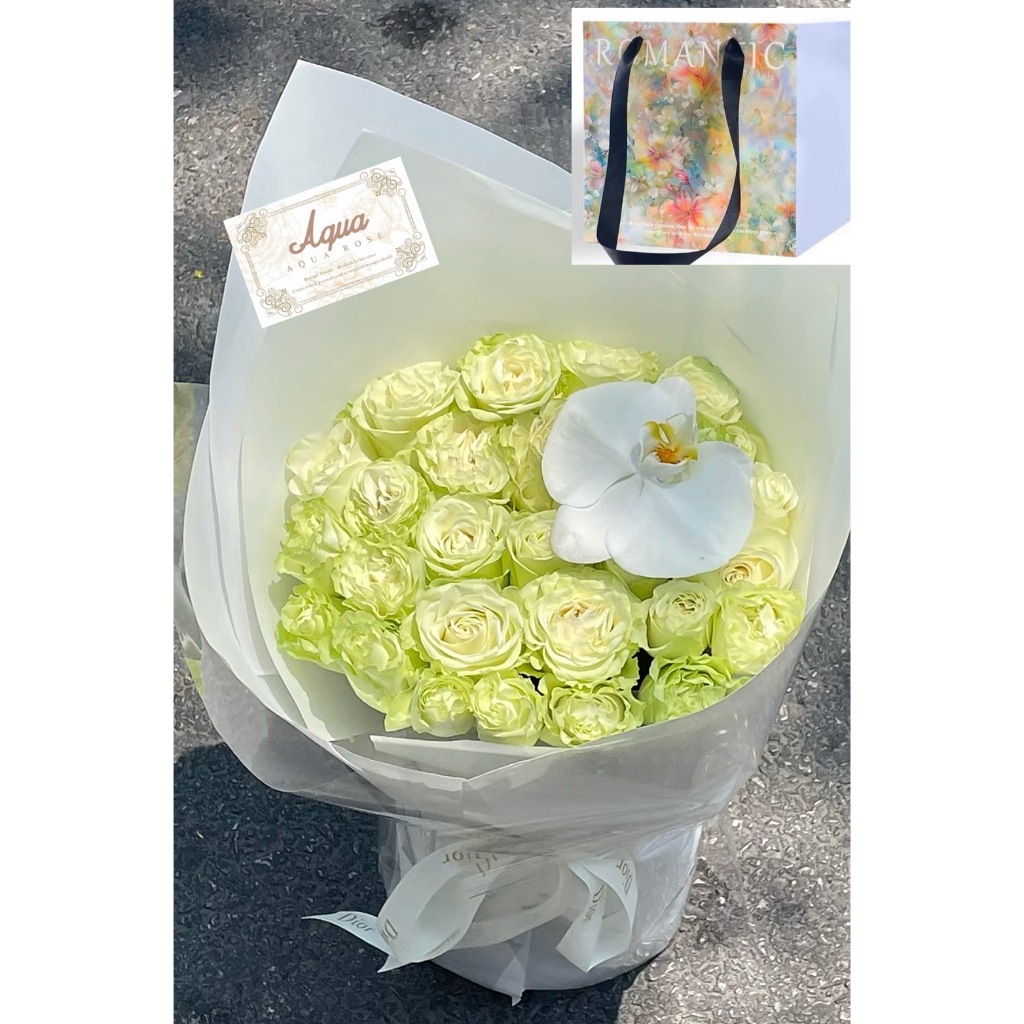 Buket - Mawar Hijau / Idul Fitri / Hadiah Ramadhan / Buket Haji / Bunga Sabun Wangi (Bunga Buatan)