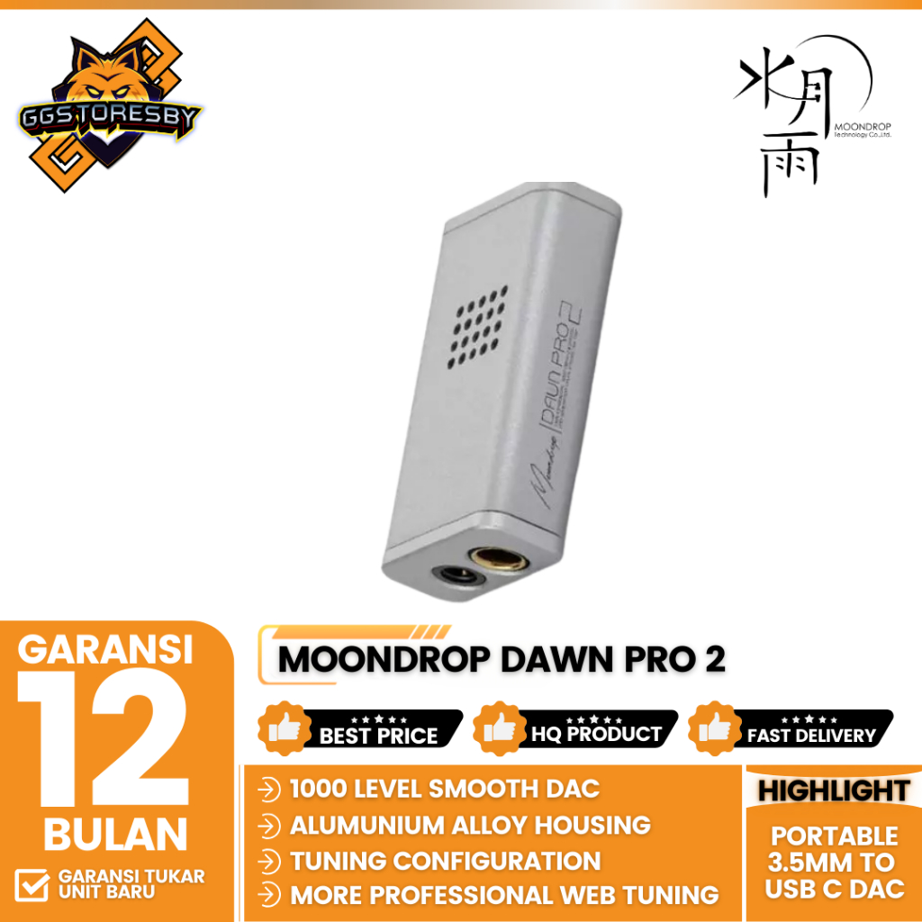 Moondrop Dawn Pro 2 Dual CS43138 Portable USB Type C DAC / Amplifier - DAC MOONDROP DAWN PRO 2