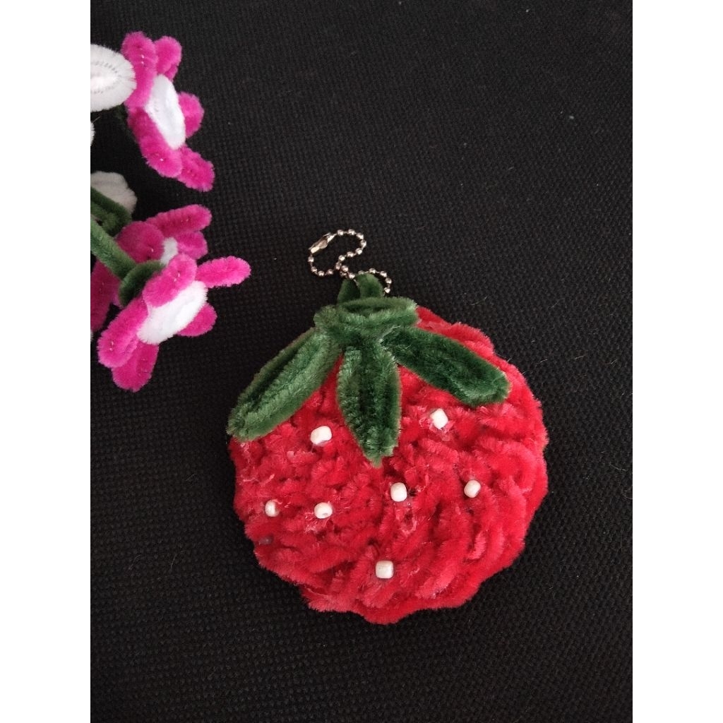 Gantungan kaca bulat kawat bulu