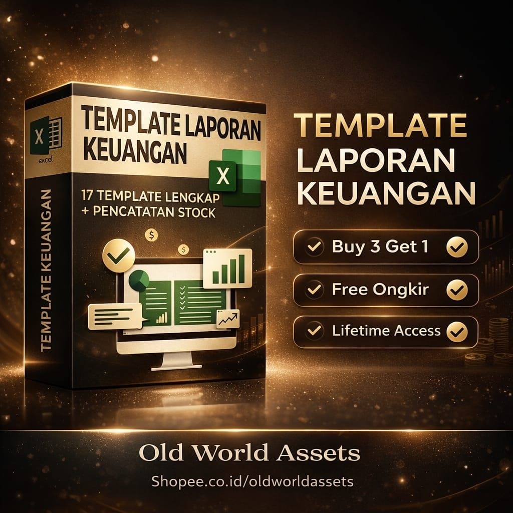 17 Template Lengkap Laporan Keuangan + Pencacatan Stock Siap Pakai- (bahasa Indonesia)