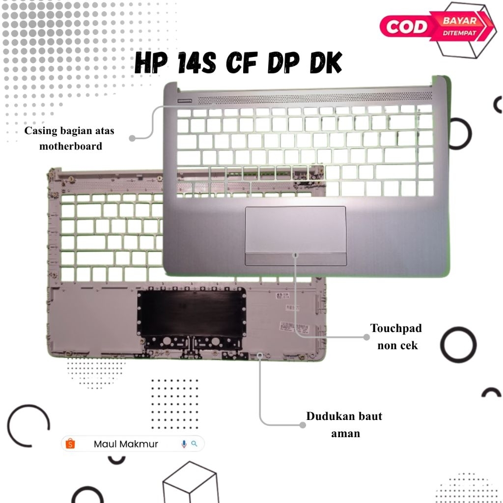 NEW Casing Laptop Hp 14s CF DP DK | Case C Bagian Atas Motherboard Laptop