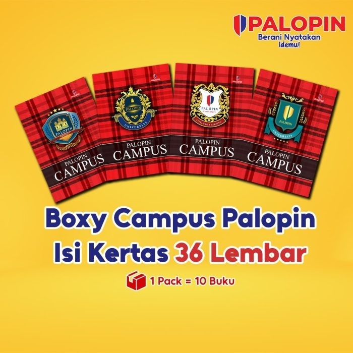 Buku Tulis Boxy 36 Pallopin Campus ( 1 Pack = 10 Buku )