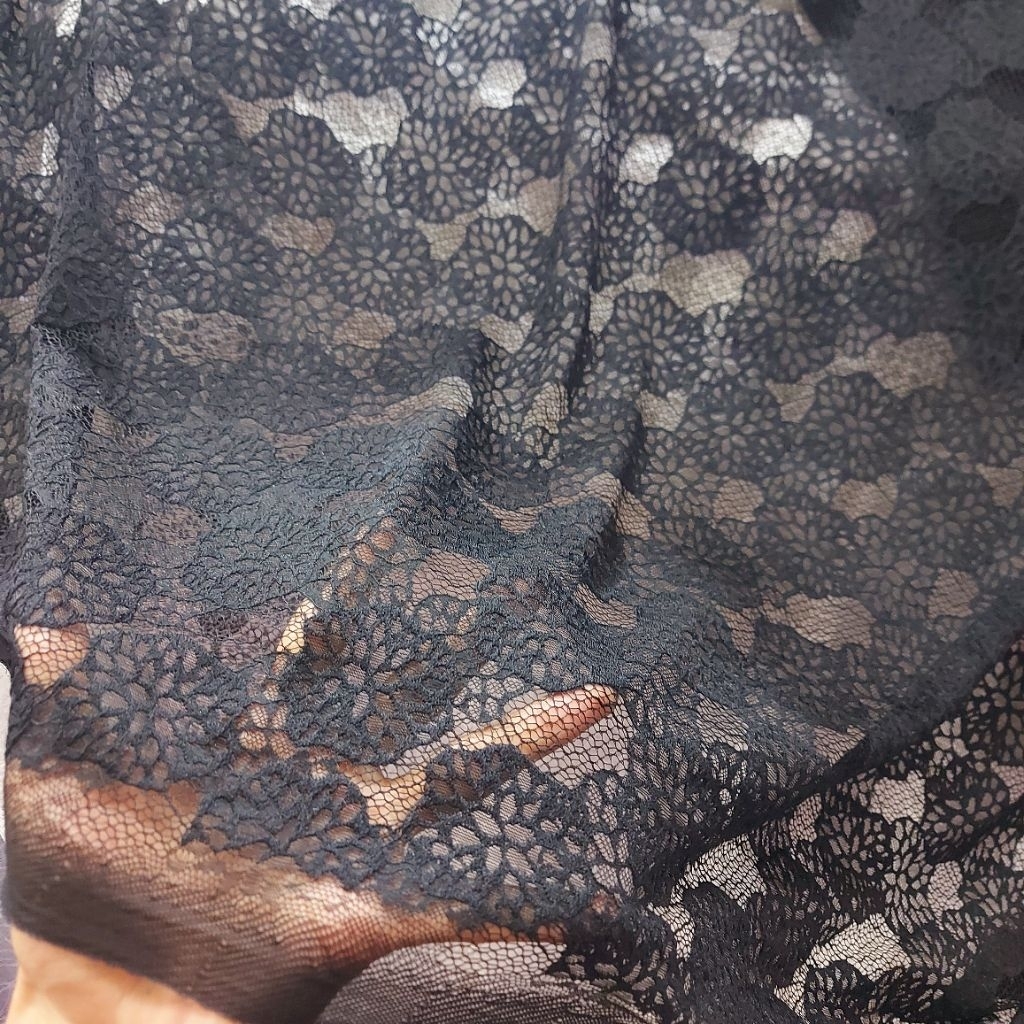 kain brokat premium  - kain brokat luxury  - kain brokat meteran ( hitam )G