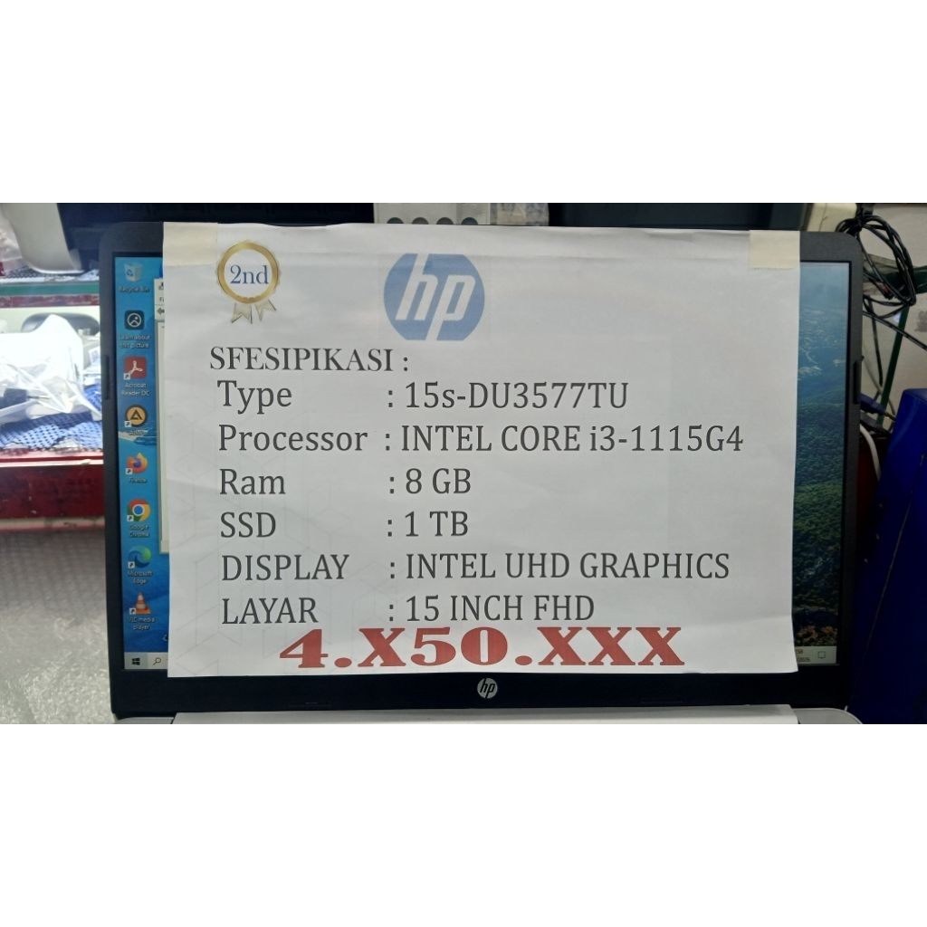 [PROMO RAMADHAN] HP 15sDU INTEL CORE i3-1115G4 RAM 8GB SSD 1TB