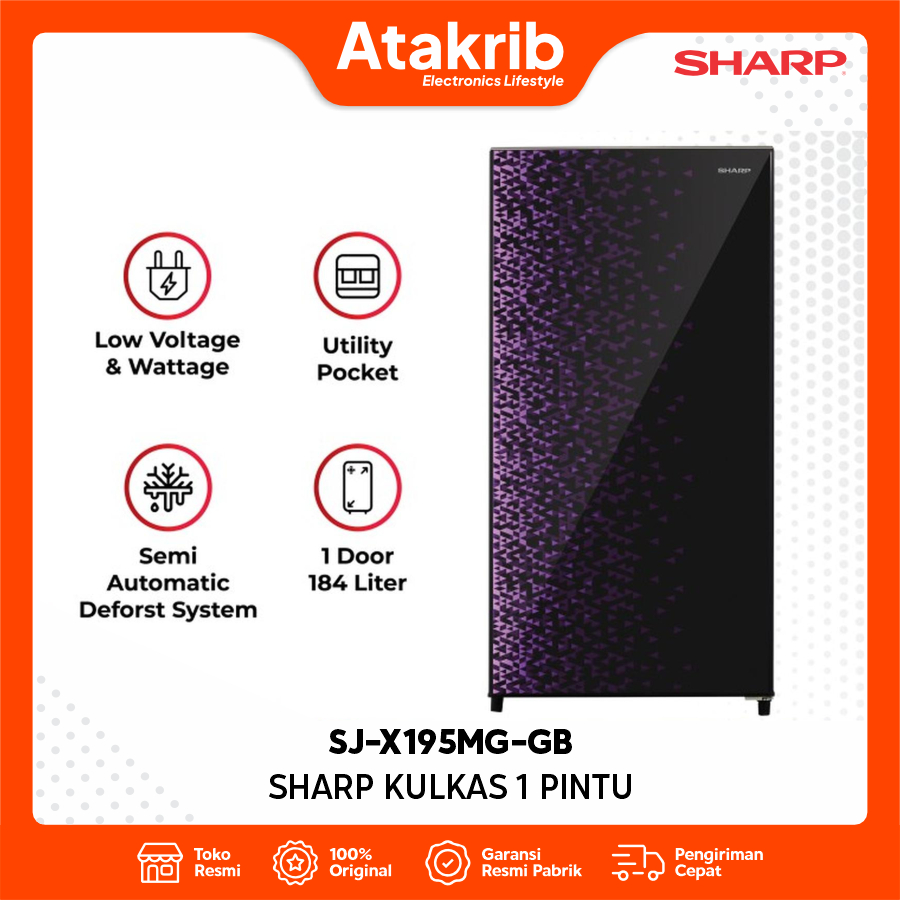 SHARP KULKAS 1 PINTU SJ-X195MG-GB