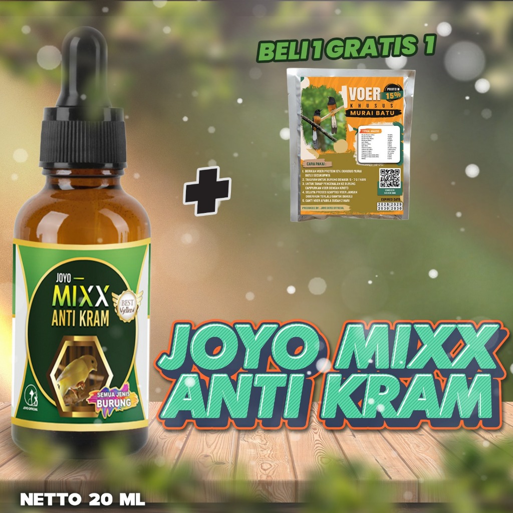 OBAT UNTUK BURUNG KAKI KRAM, ANGKAT SEBELAH KAKI, KAKI KAKU | Mixx Anti Kram 20 ML