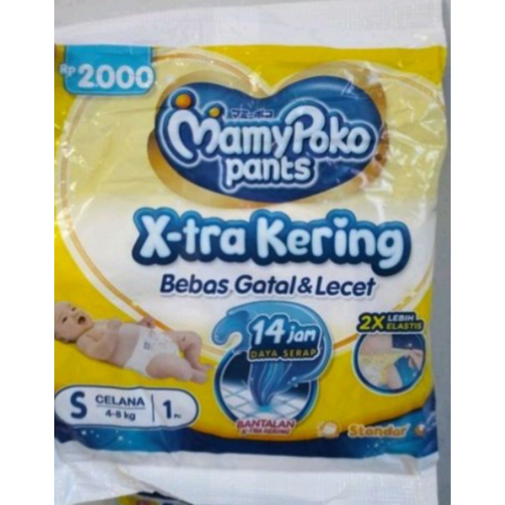 Pampers mamypoko ukuran S ecer