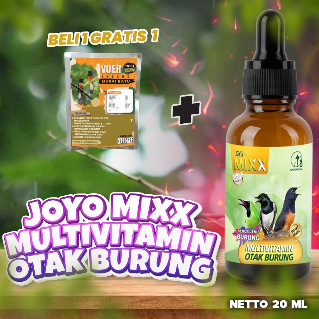 VITAMIN OTAK | MULTIVITAMIN OTAK | VITAMIN  BURUNG CERDAS & PINTAR | DAYA INGAT BURUNG | MIXX MULTIV
