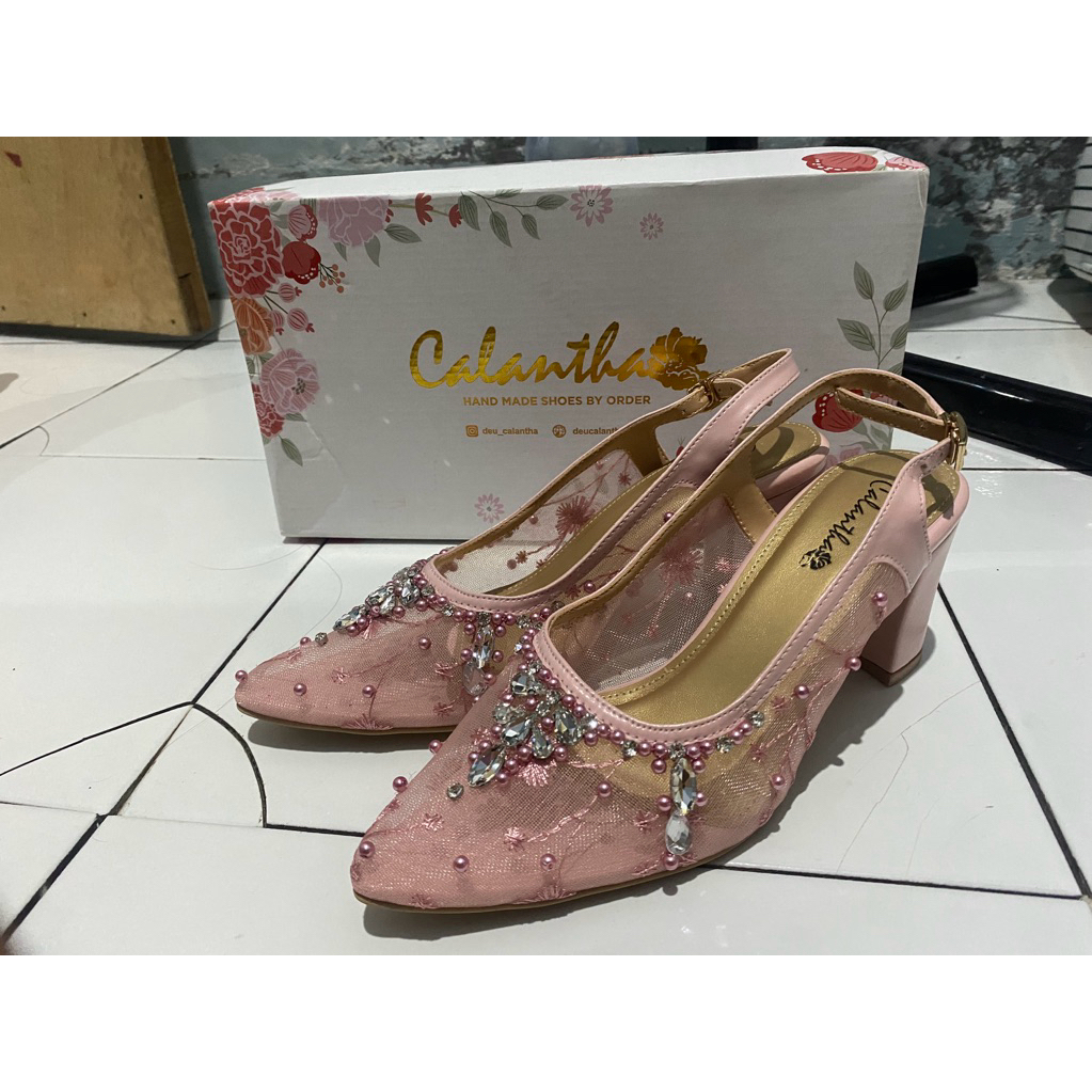 Deu_calantha sepatu wanita wedding shoes heels 7 cm