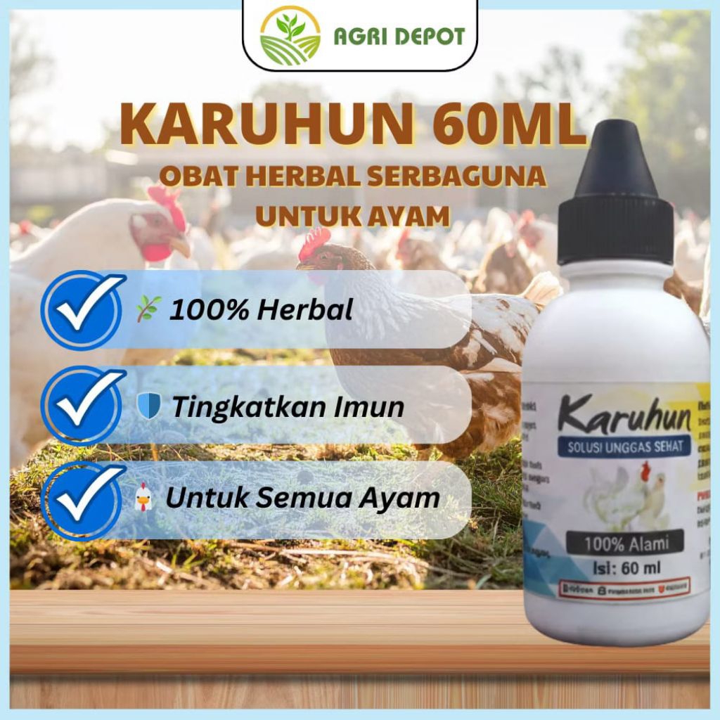 Obat Ayam Unggas Karuhun Original 100% Paling Ampuh Efektif Sembuhkan Segala Penyakit Unggas