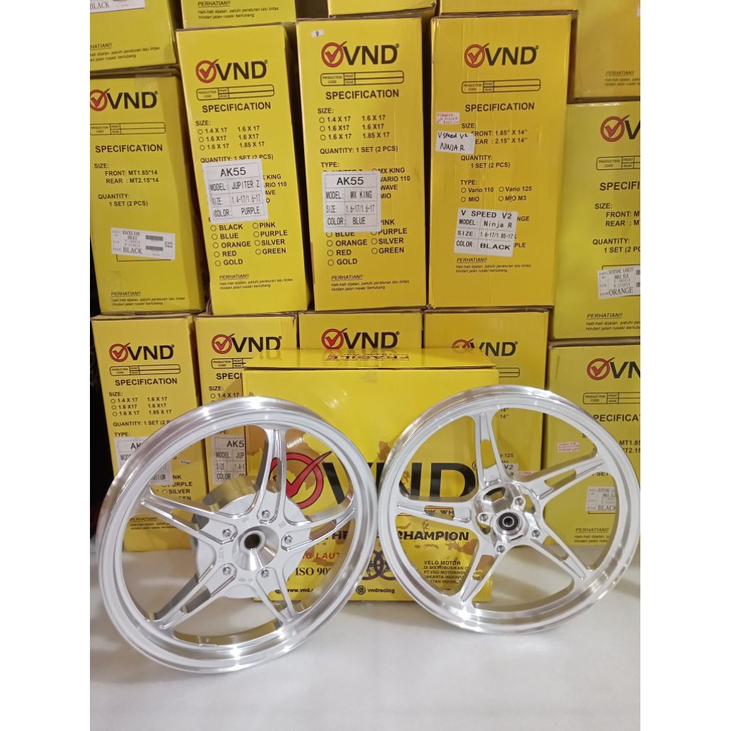 Velg Vnd Beat Bintang Laut Silver 14-160/185 Original VND Racing