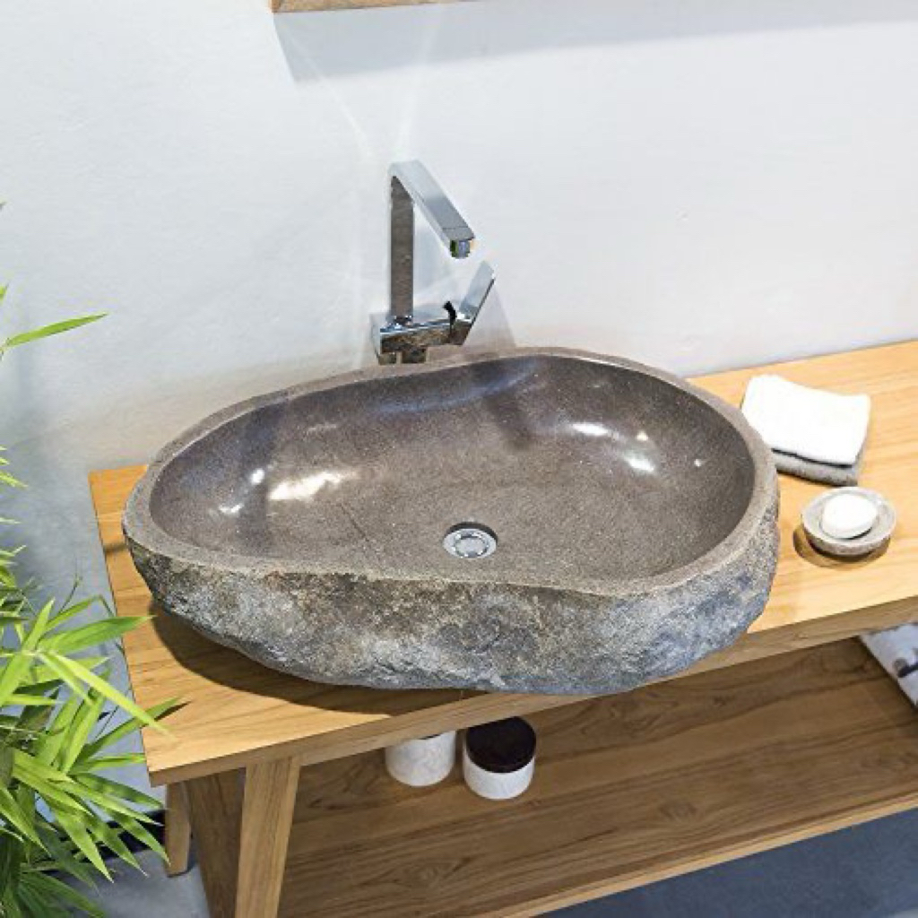 Wastafel batu alam 50cm | wastafel batu kali | wastafel cuci tangan
