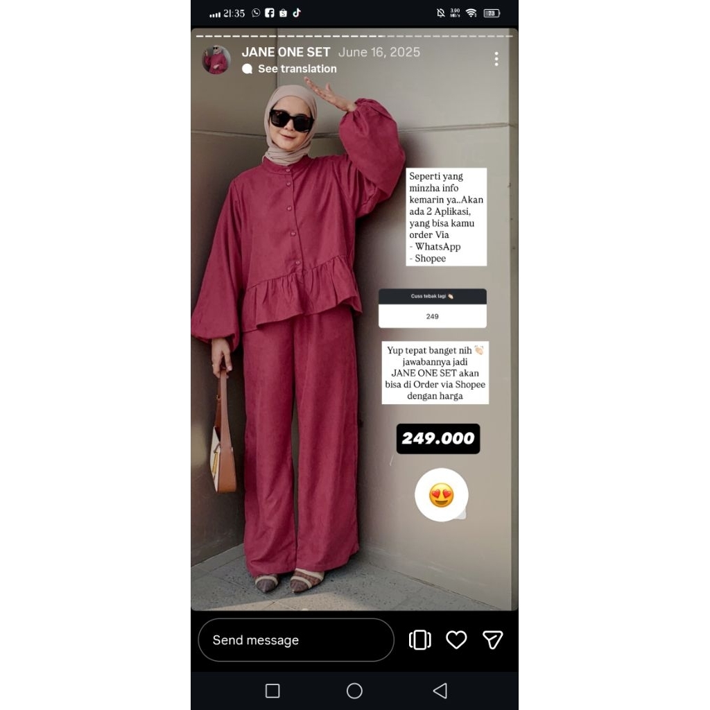 preloved jane oneset by zhafa (new)