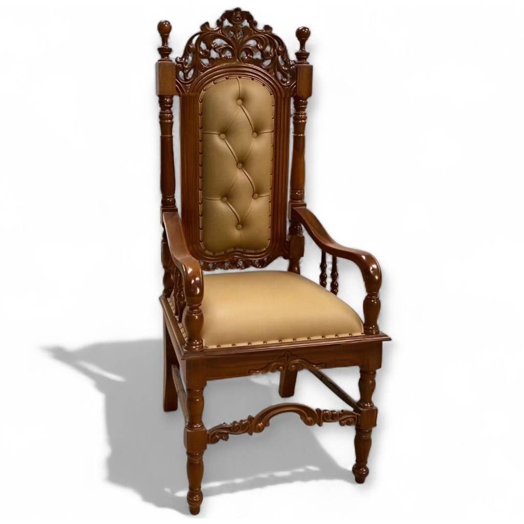 KURSI KANTOR UKIRAN KLASIK ANGGOTA DPR DAN HAKIM BAHAN KAYU JATI MODEL JOK BUSA EMPUK / KURSI DEKORA