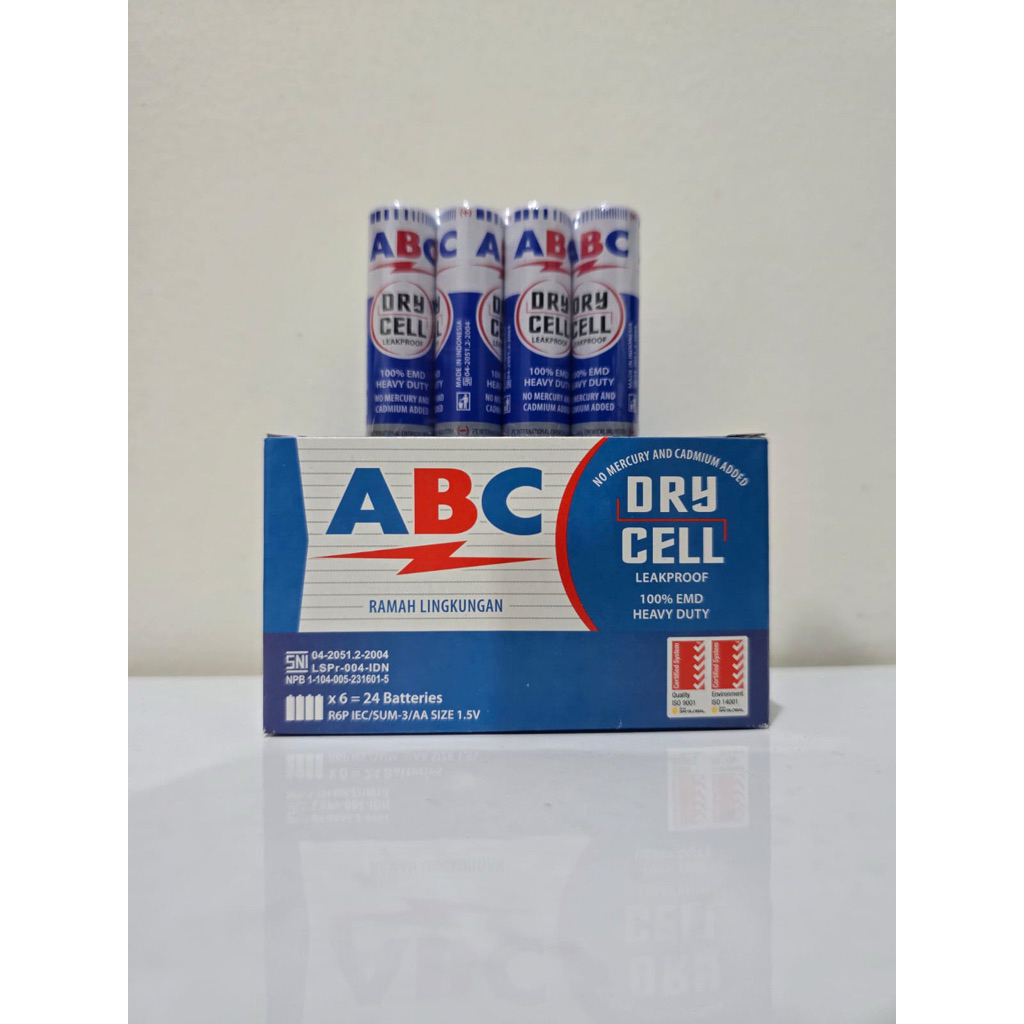 Batu Baterai ABC AA Biru Isi Baterai 1 box = 24 pcs