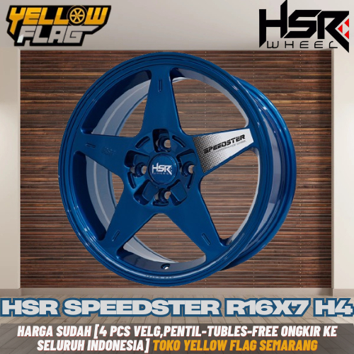 Velg Speedster HSR 16 Inch Magnesium Blue Mobil Brio Jazz Yaris Agya Ayla Calya Sigra Hsr Ring 16