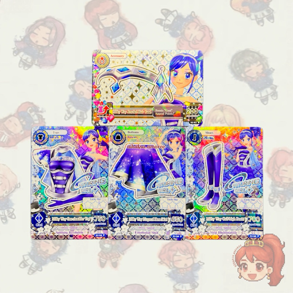 Aikatsu Premium Futuring Girl Milky Way Set Aoi Kiriya