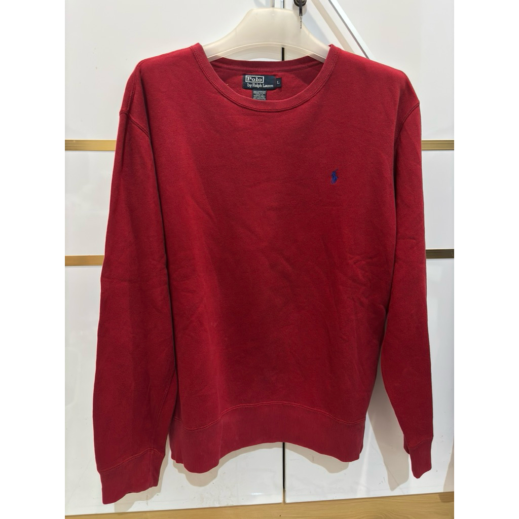 Crewneck baju lengan panjang Polo Ralph Lauren maroon