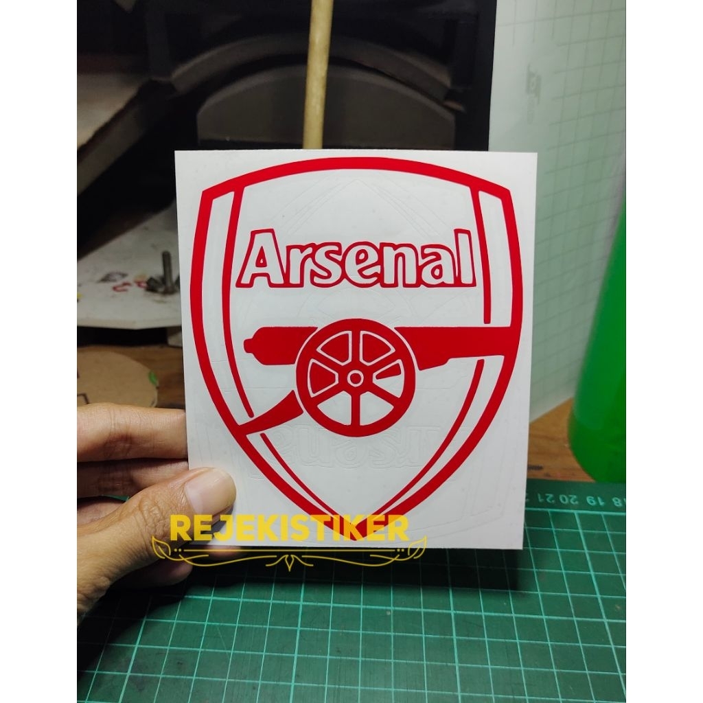sticker cutting Arsenal berkualitas