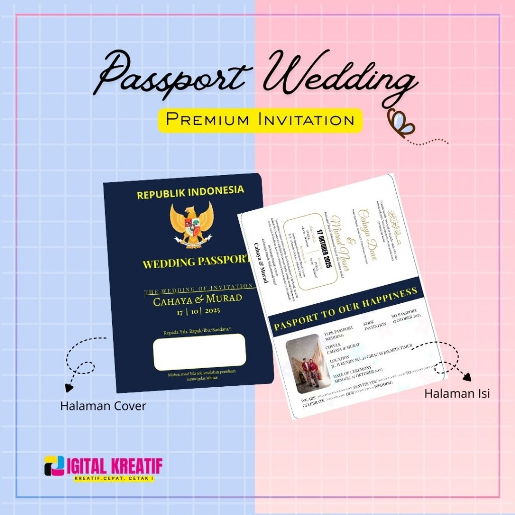 Undangan Nikah Unik Premium Bnetuk Paspor