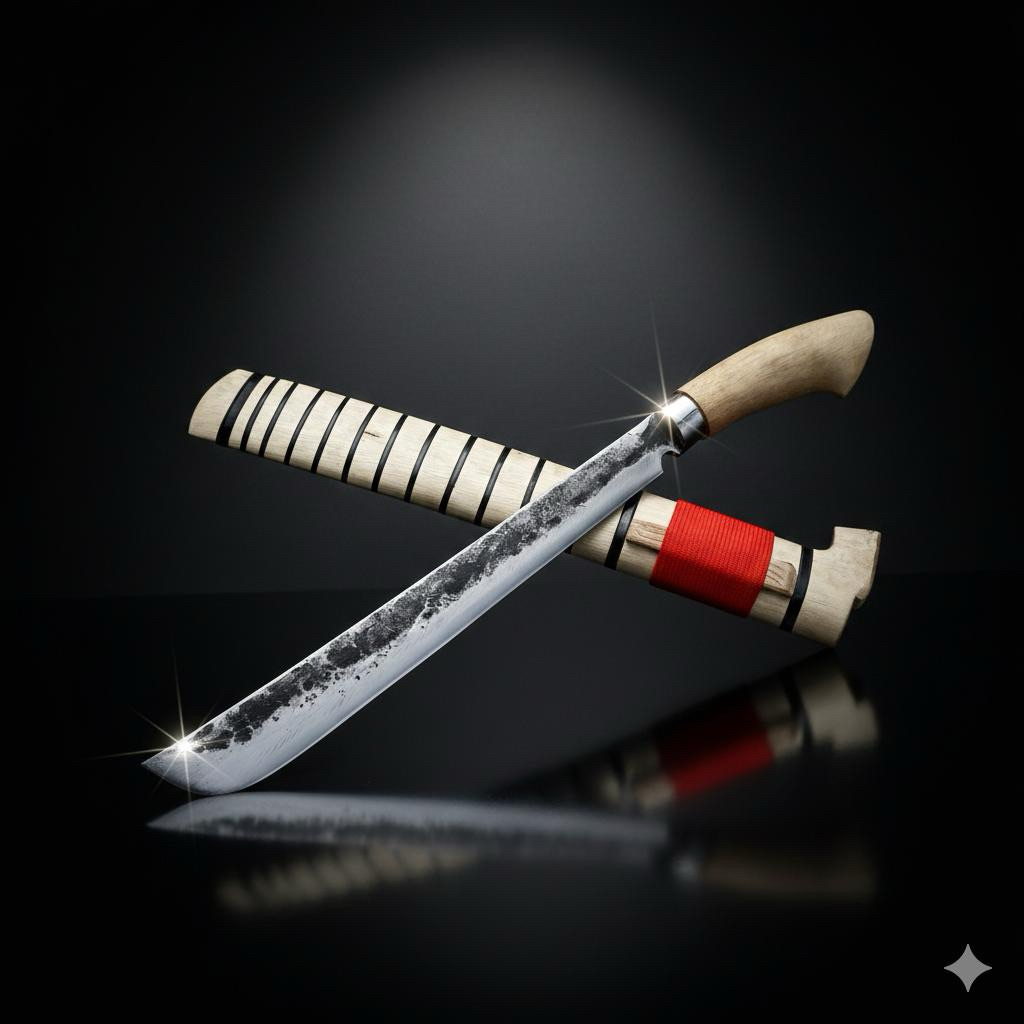 Golok Berkebun Serbaguna Baja Per Tajam dan Kuat - Gagang Hitam/Putih