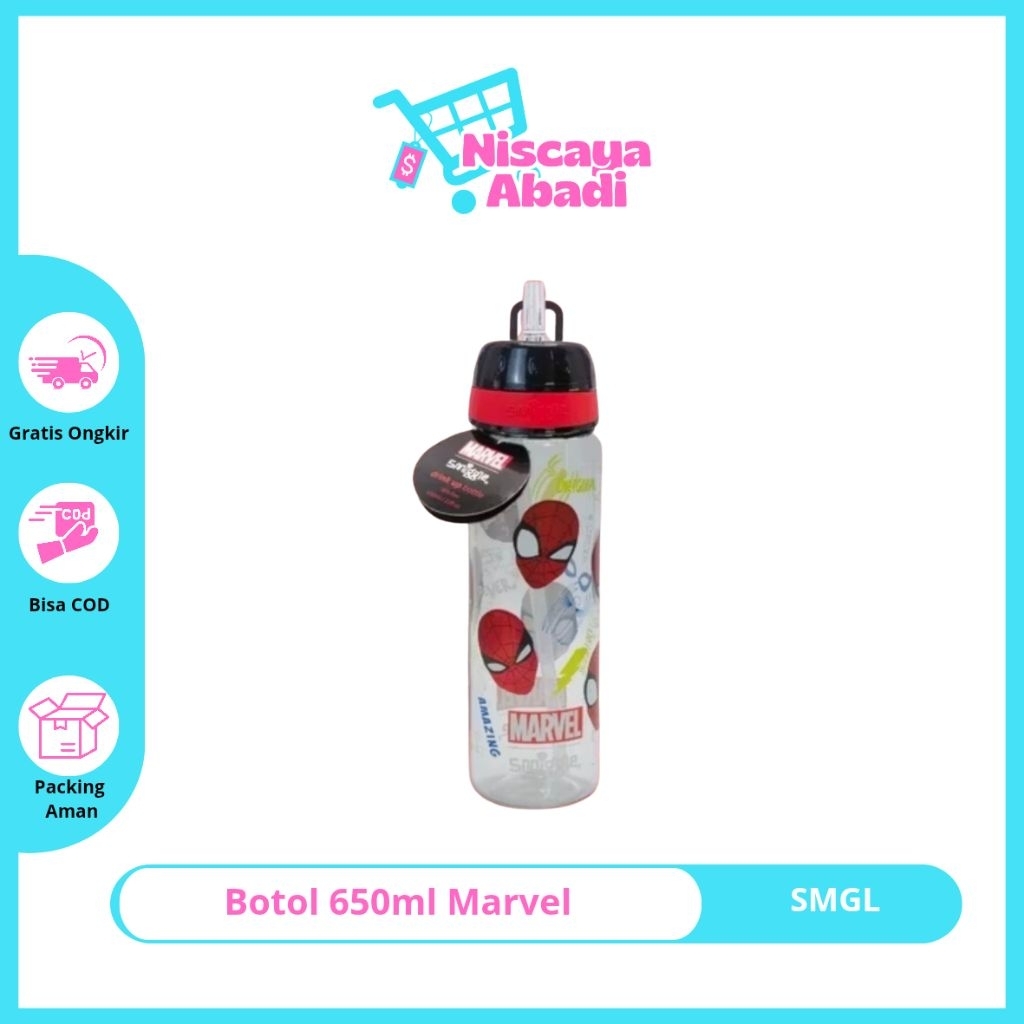 Marvel Botol Minum Smiggle 650ml BPA Free