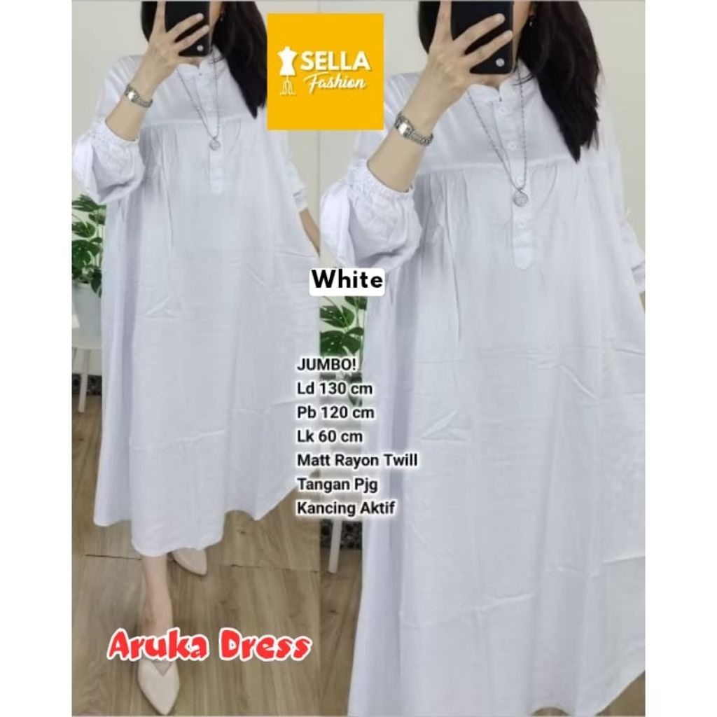 tunik midi aruka midi by sella fashion