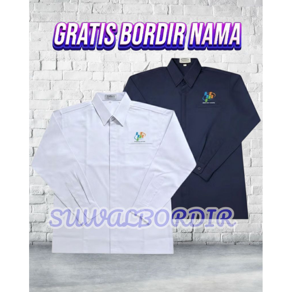 KEMEJA BPS LENGAN PANJANG TERBARU SERAGAM BPS SERAGAM BADAN PUSAT STATISTIK KEMEJA BPS KEMEJA BORDIR