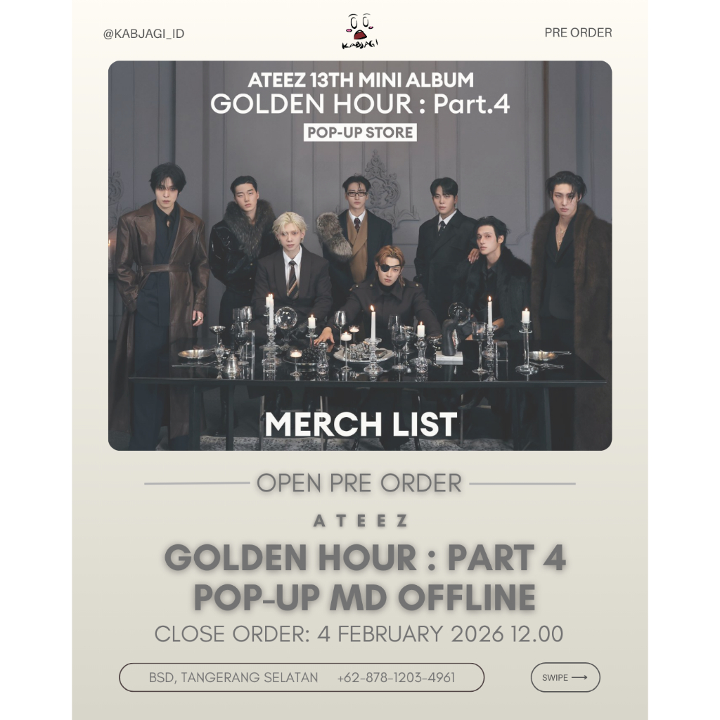 [PO] ATEEZ GOLDEN HOUR : PART 4 POP-UP MD OFFLINE
