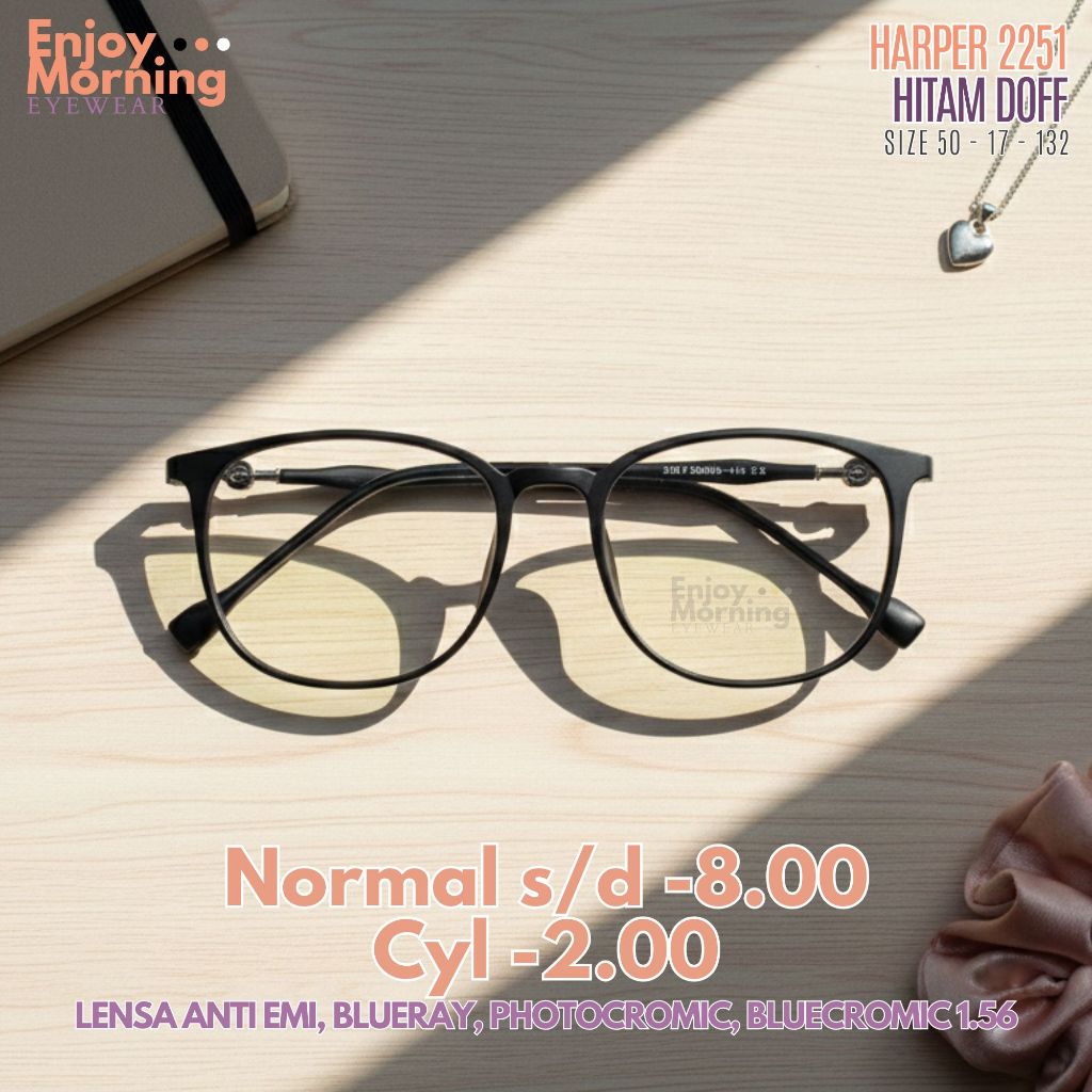 Kacamata Minus Wanita -025 s/d -8 Silinder -2 Anti Radiasi Blueray Photocromic Bluecromic Kacamata W