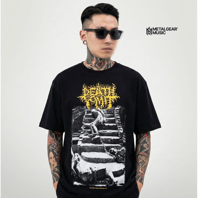 Metalgear merch Tshirt Death Vomit - Eternally Katun S-3XL Kaos pria Original 100%