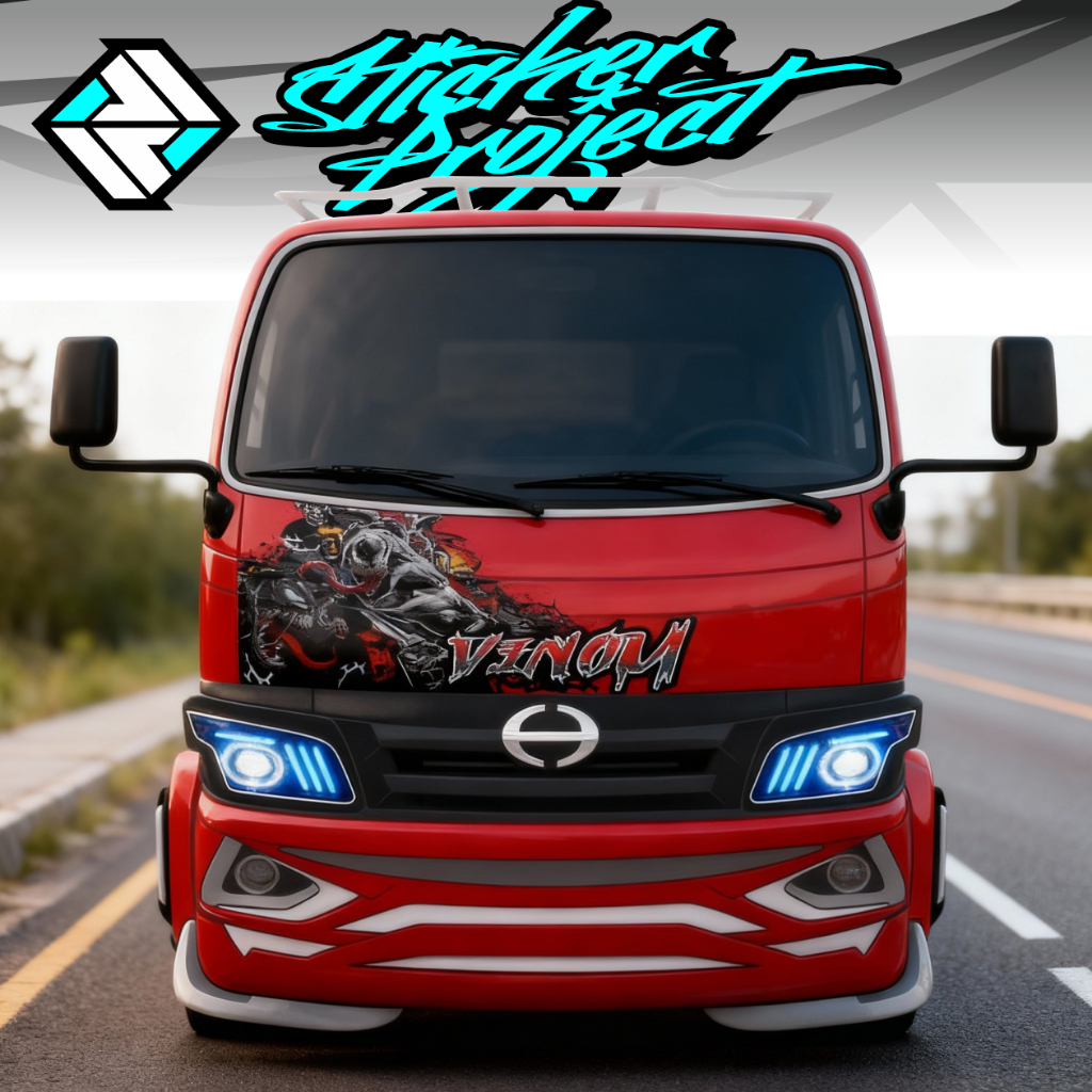 Stiker Kabin Depan Truk Toyota Dyna Venom