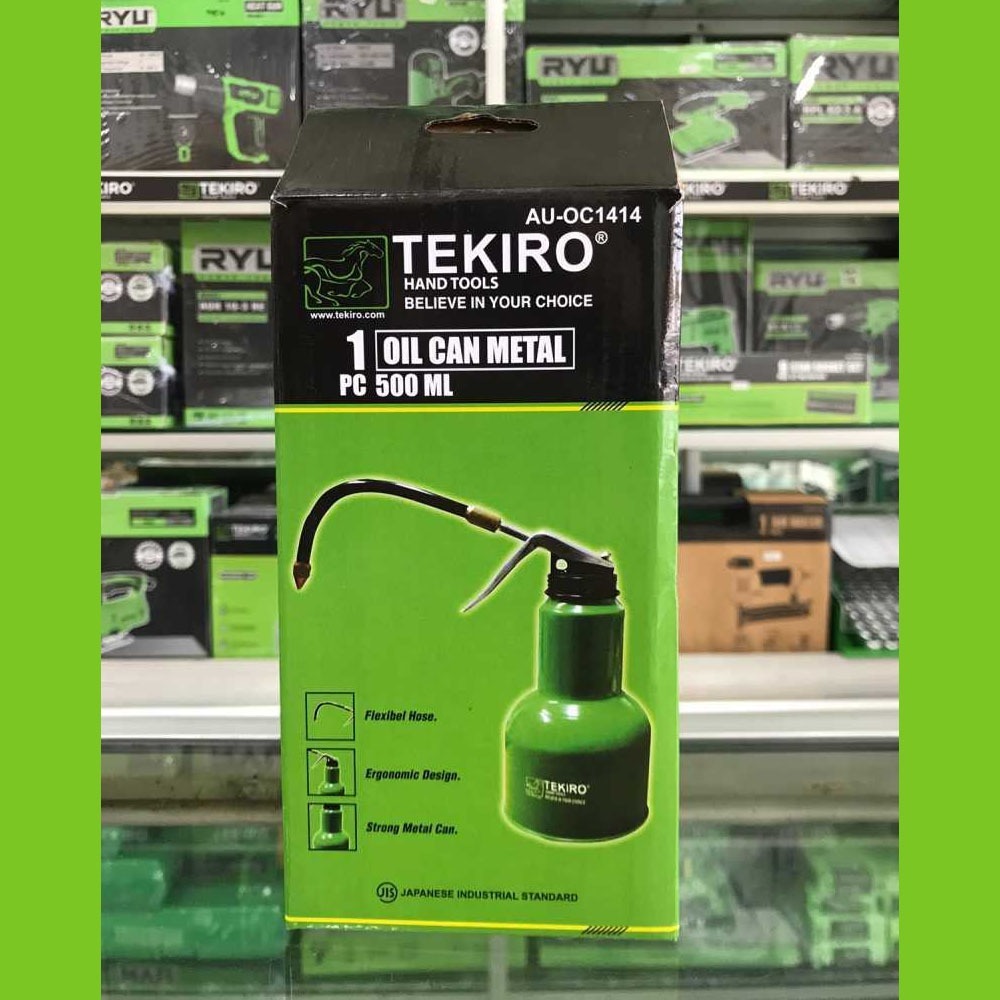 TEKIRO OIL CAN METAL 500ml KALENG OLI 500 ml TEKIRO ORIGINAL
