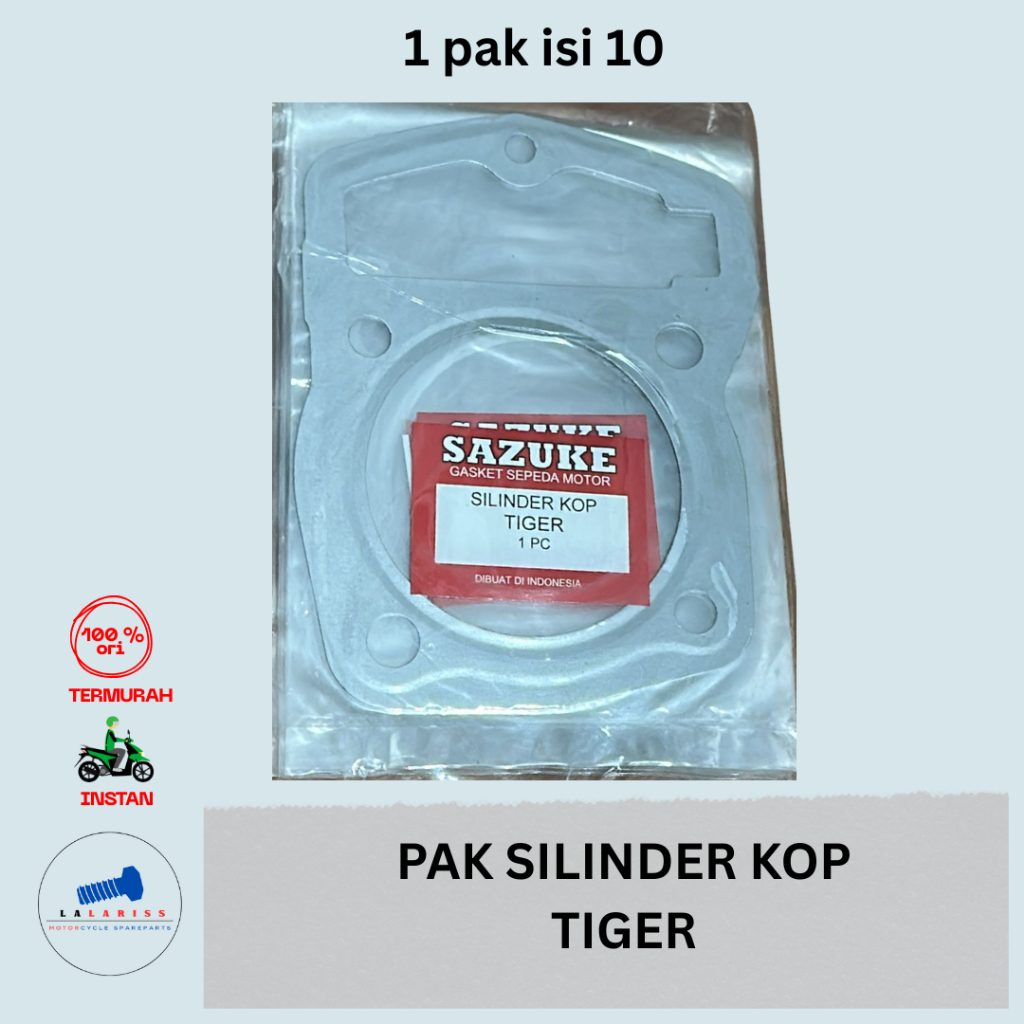 Pak Silinder Kop / Paking Kopling Honda Tiger isi 10 Sazuke