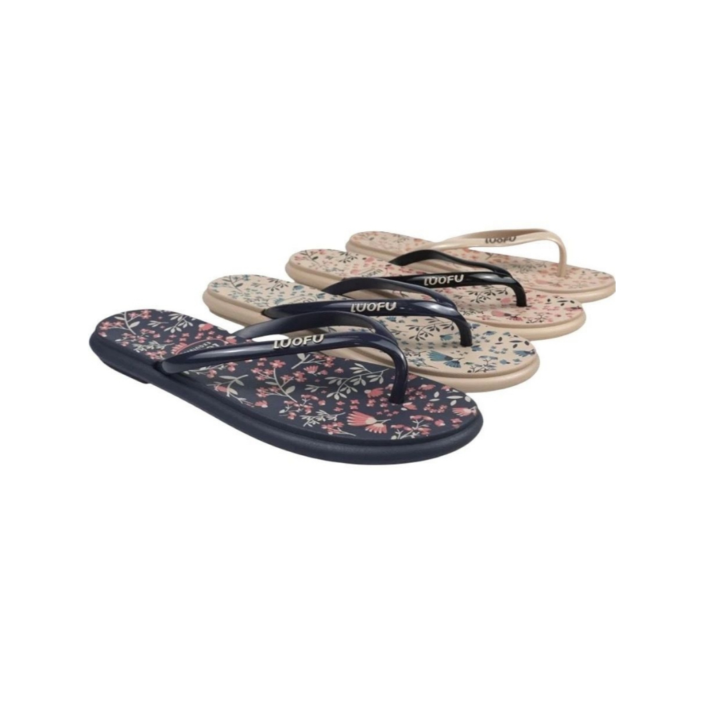 Sandal japit karet wanita LUOFU, Japit motif LUOFU wanita antislip dan anti air 2315