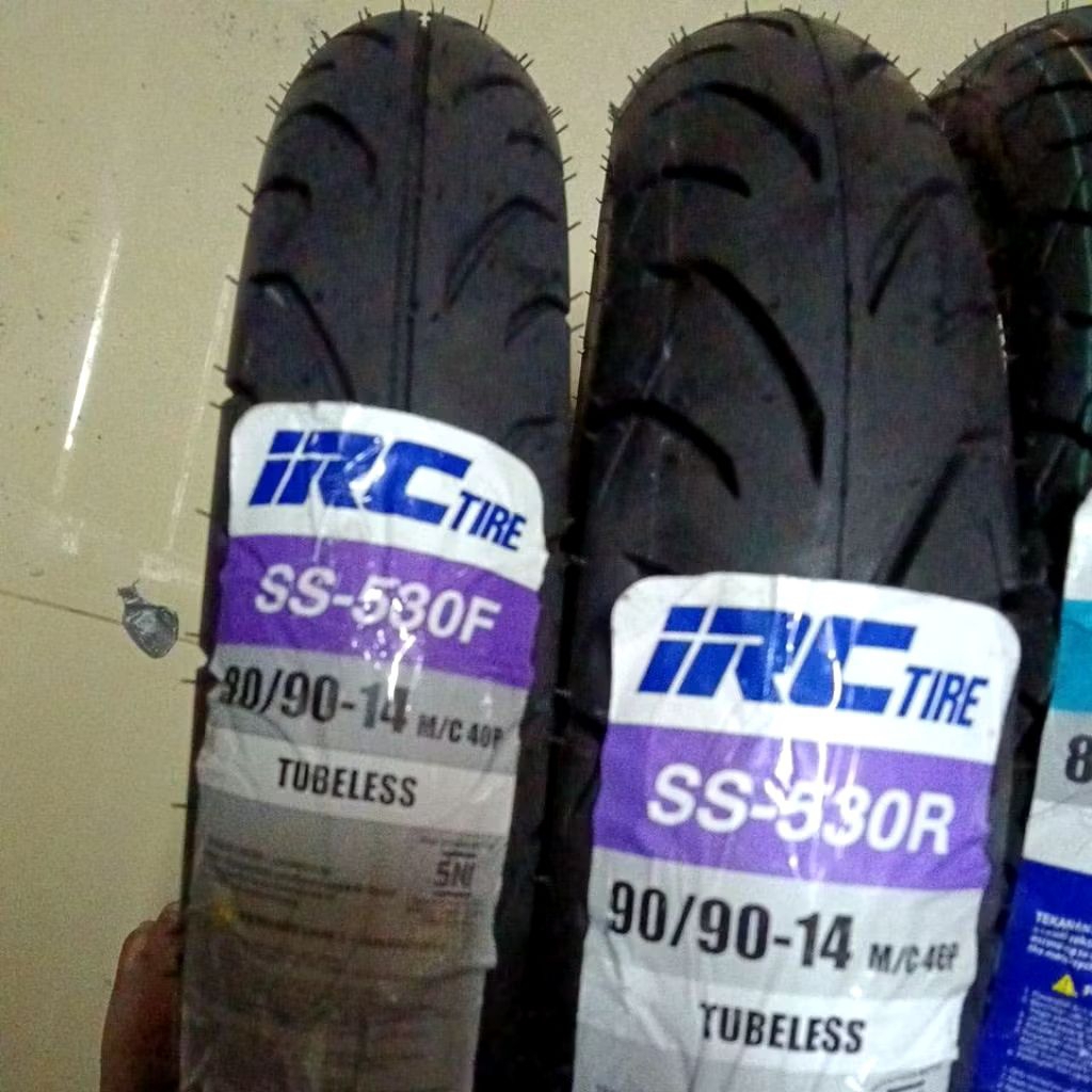 PAKET SEPASANG SATUAN BAN IRC 80/90-14+90/90-14 NR73T NF59 TUBE TYPE BAN SET LUAR MOTOR MATIC DEPAN 