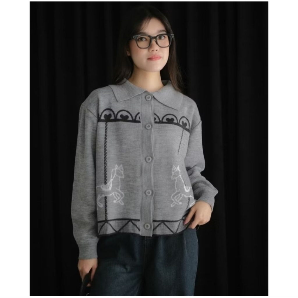 my rubylicious cardigan carausel (new) GREY