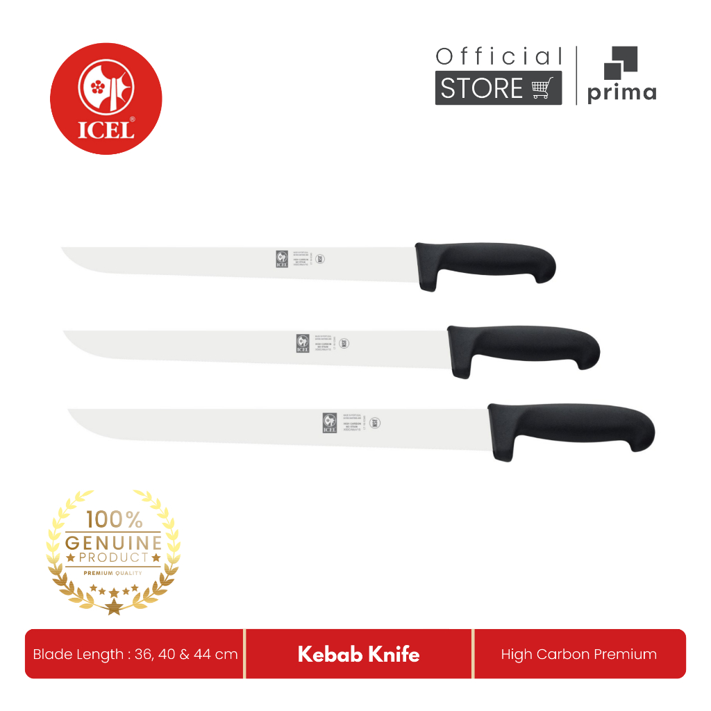 Pisau Kebab | Pisau Daging | Kebab Knife PP Black - ICEL