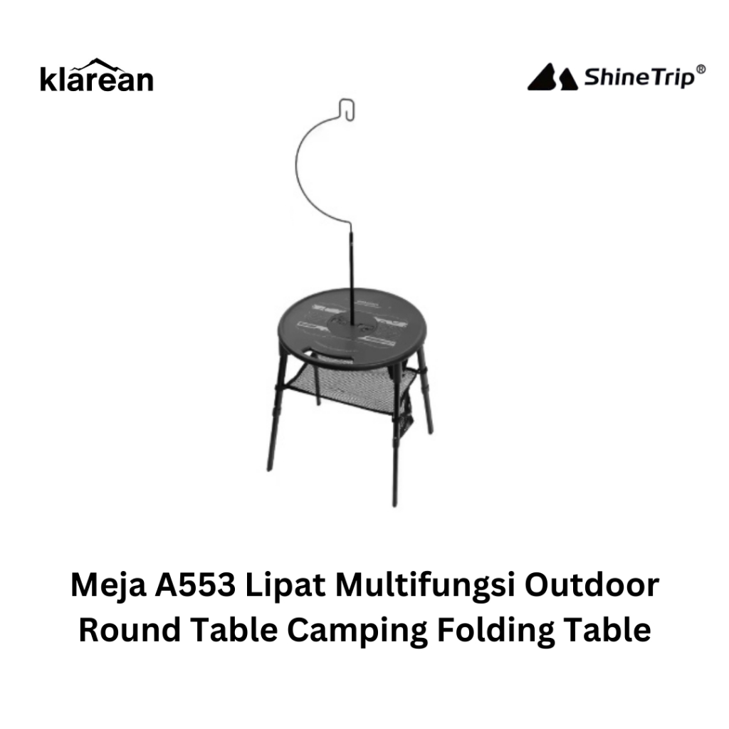 Shinetrip A553 Meja Lipat Multifungsi Outdoor Round Table Camping Folding Table