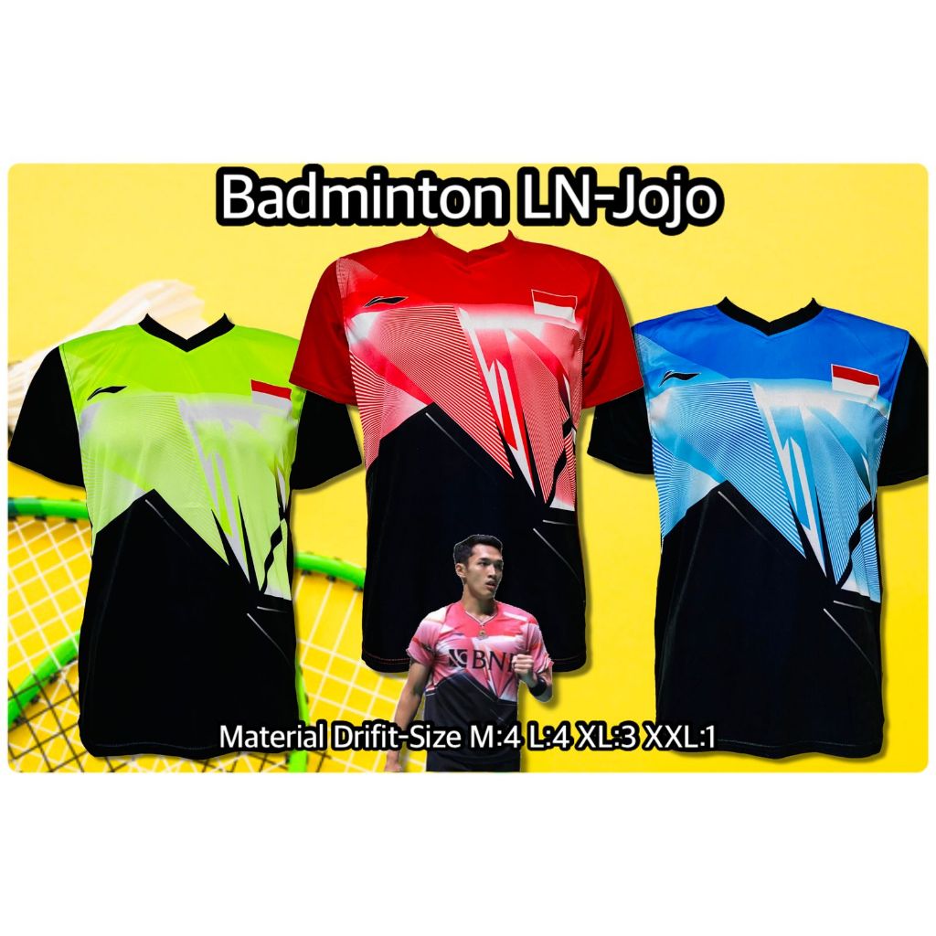 12 PCS - LN JOJO / Kaos Badminton Voli Pria Wanita / Jersey Voli Wanita / Kaos Volley / Baju Volley