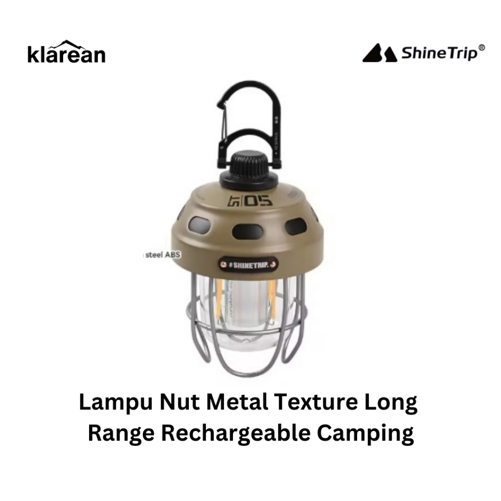 Shinetrip A486 Lampu Outdoor Nut Metal Texture Long Range Rechargeable Camping Atmosphere Tent Light