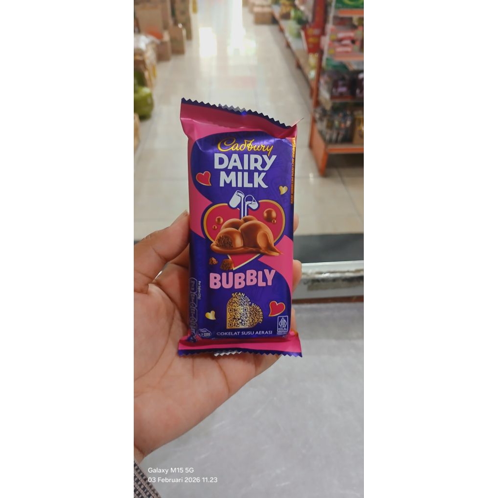 <Coklat>Cadbury dairy milk bubbly