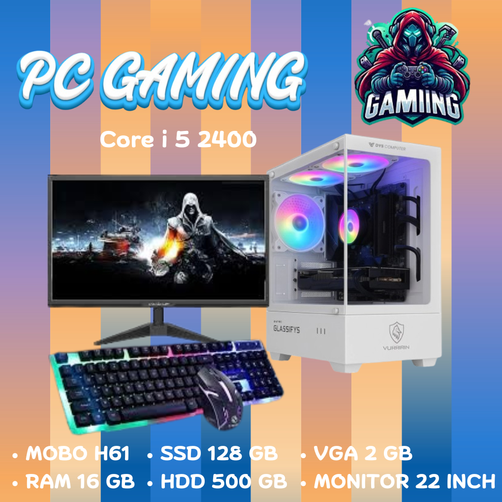 PC gaming Core i5 2400 ram16gb ssd128gb